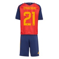 Stroje piłkarskie Hiszpania Mikel Oyarzabal #21 Koszulka Podstawowej dla dzieci MŚ 2026 Krótki Rękaw (+ szorty)